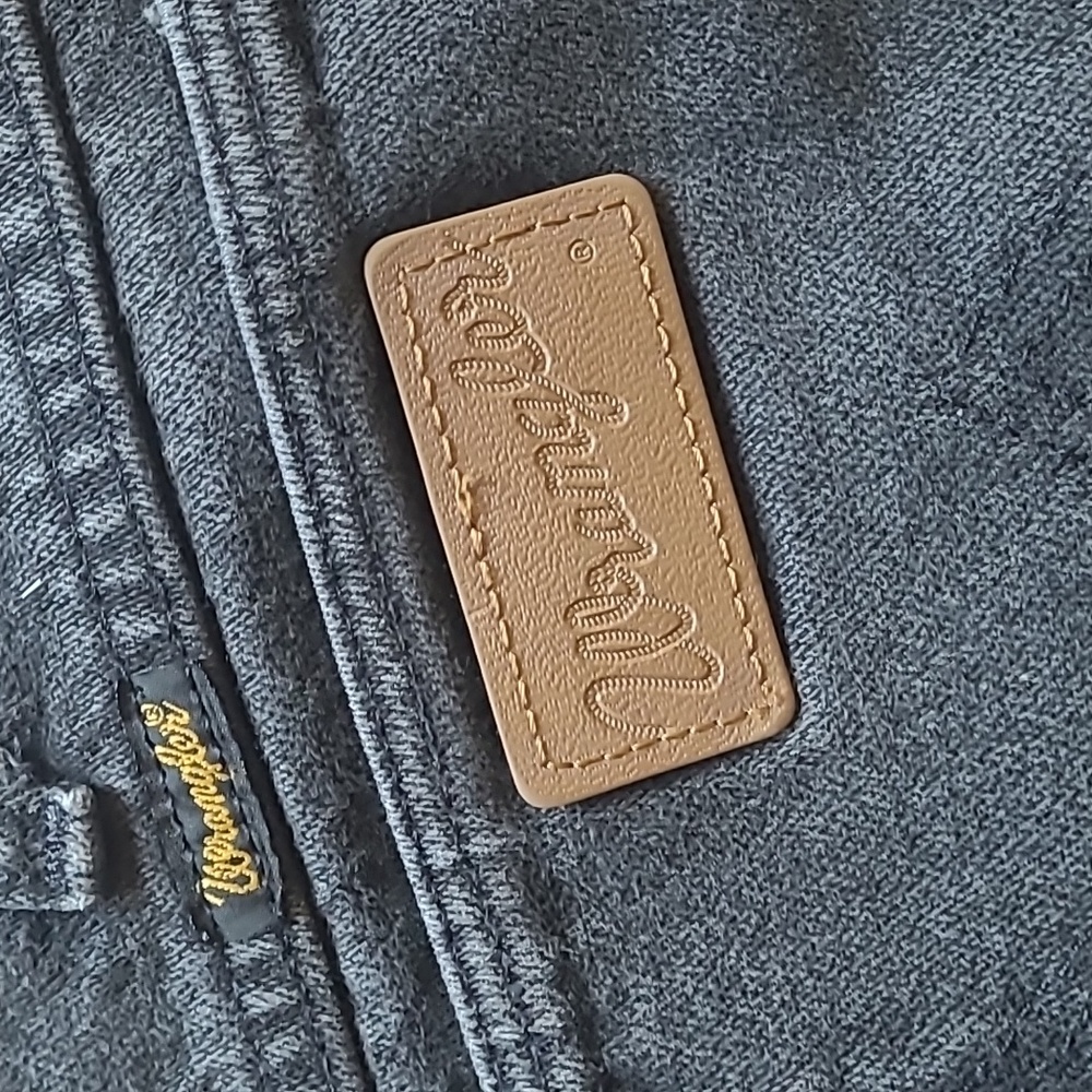 Vintage 90s Wrangler Black Denim Jeans Bootcut Mens Size 36x34 USA MADE - Picture 8 of 16